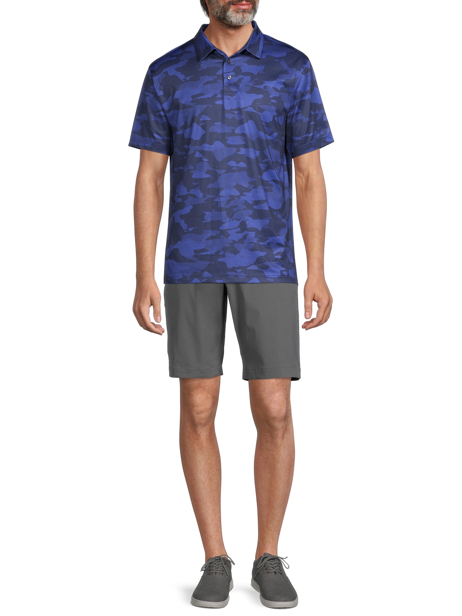 Ben Hogan Men's and Big Men's Camouflage Golf Polo Shirt with Short Sleeves, Sizes S-5XL