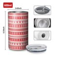 thumbnail image 4 of 20oz Coffee Tumblers Red and White Christmas Pattern Stainless Steel Vacuum Insulated Travel Tumbler Coffee Cups Mug with Lid and Straw with Cleaning Brush for Cold & Hot Drinks, 4 of 5