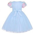 thumbnail image 2 of Girl Short Sleeve 3D Flower Tutu Dresses Holiday Princess Wedding Party Costume, 2 of 5