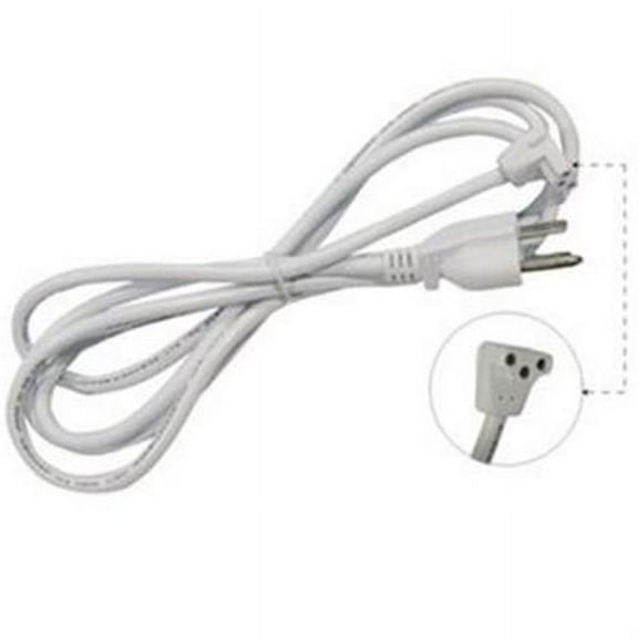 Right Angle Power Cord & 3-Prong Plug, From Front