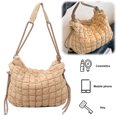 thumbnail image 4 of Bolso Tipo Cartera Acolchado Bandolera Con Masa Diario para Mujer Gran Capacidad, 4 of 9