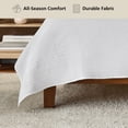 thumbnail image 6 of Mainstays Garment Washed Stripe Quilt, Full/Queen, White, Soft Microfiber Bedding, 6 of 8