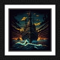 thumbnail image 2 of Maki 20x20 Black Ornate Wood Framed With Double Matting Wall Art Titled - Uss Texas I, 2 of 6