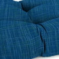 thumbnail image 6 of Jordan Manufacturing 44" x 18" Harlow Lapis Blue Crosshatch Rectangular Tufted Contoured Outdoor Wicker Settee Bench Cushion, 6 of 12