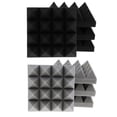 thumbnail image 4 of TISHITA 4 PCS Pyramid Sound-absorption Acoustic Foam Panel Sound Sponge Black, 4 of 8
