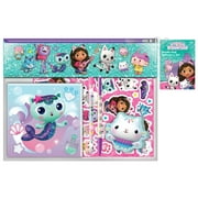 Universal Gabby's Dollhouse Christmas Multicolor Doodle Pad Stationery Set, Includes Plastic Pouch