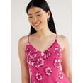 thumbnail image 3 of Scoop Women's Satin Midi Slip Dress with Side Slit, Sizes XS-XXL, 3 of 4