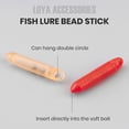 thumbnail image 2 of CSChome Lure Rattle Stick 10Pcs Fluorescent Color Plastic Hanging Hole Fishing Bead Loud 2 Steel Beads Fish Lure Fishing Accessories, 2 of 7