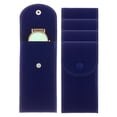 thumbnail image 1 of Uxcell 4 Pcs Bolsa de Reloj de Terciopelo, Funda de Viaje para Reloj Portátil, Bolsa de Almacenamiento Suave para Reloj con Botón a Presión y Almohadilla Interior para Hombres y Mujeres, Azul, 1 of 6