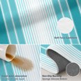 Round Rug 7ft, Turquoise Ombre Stripe Low Pile Washable Rugs for ...