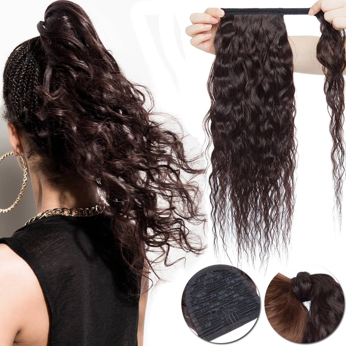 Ponytail extension 100 human hair discount