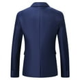 thumbnail image 4 of IYTR Men's Blazer Single Button Slim Blazer Jacket Solid Color Business Wedding Party Blazer Navy XL, 4 of 4