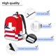 thumbnail image 3 of Disketp USA Switzerland print Canvas Backpack Lightweight Travel Daypack Student Rucksack Laptop Backpack-Small, 3 of 5