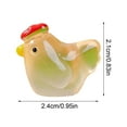 thumbnail image 3 of Glow in the Dark Mini Resin Chicken Figurine Cute Hen Decoration for Fairy Garden Terrarium Dollhouse Aquarium Spring Easter Home Party Craft DIY Accent, 3 of 6