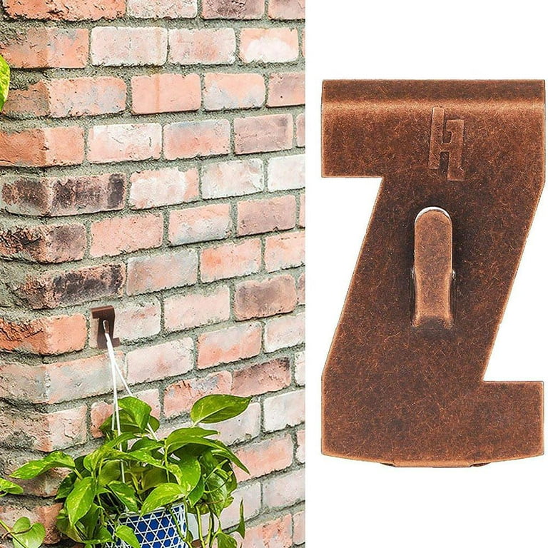 Brick Wall Clips Hooks Fastener - 12 PCS Metal Brick Hangers Hook Clip for  Outd