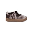 thumbnail image 2 of New Women Qupid Rematch-03A Crushed Velvet Lace Up Flatform Creeper Sneaker, 2 of 5