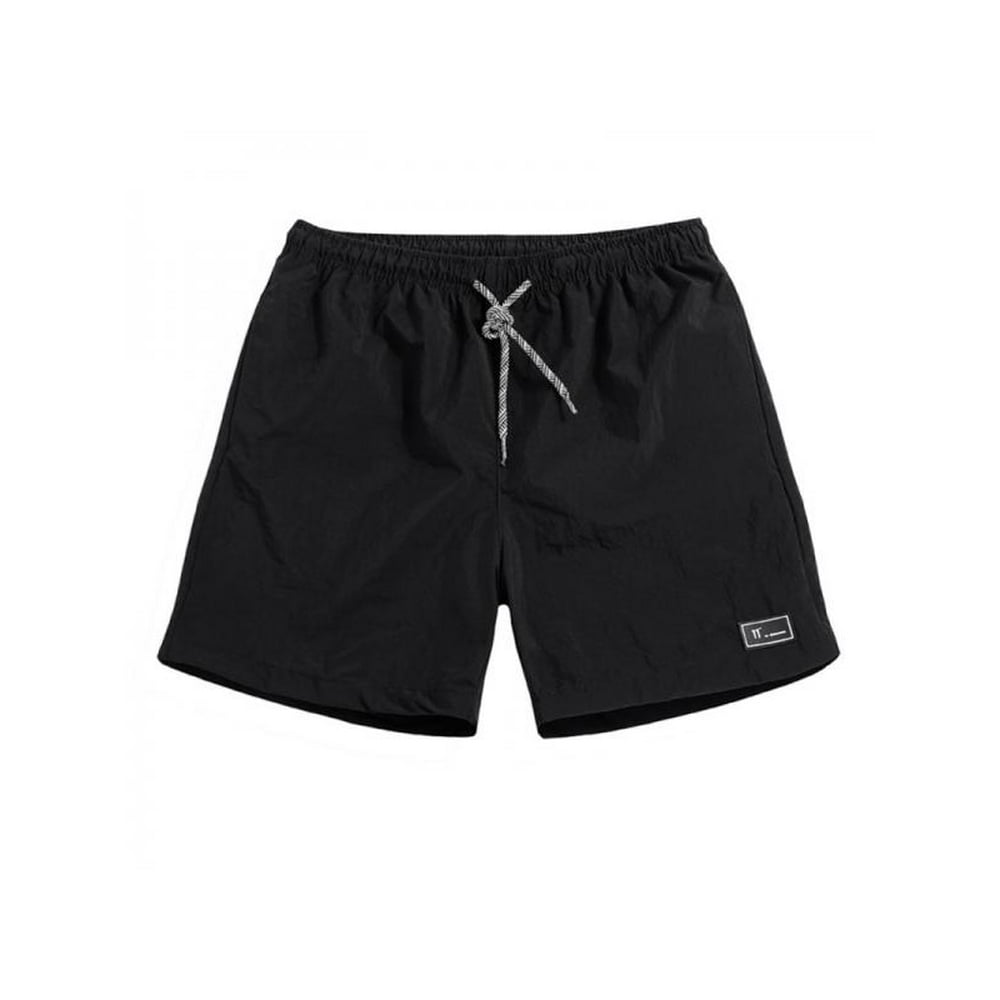 Topumt - Men Gym Sport Jogger Beach Pants Quick Dry Drawstring Pocket Solid Trunks Shorts