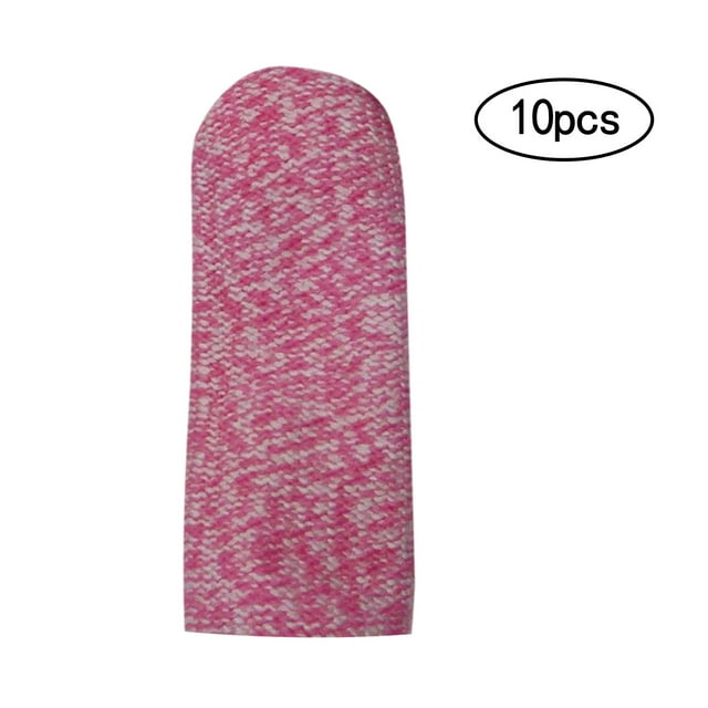 Hot Tools Pack of 10 Cut Resistant Fingerbeds Thumb Protection Safety Finger Sleeves for Work Kitchen Carving Picking DIY