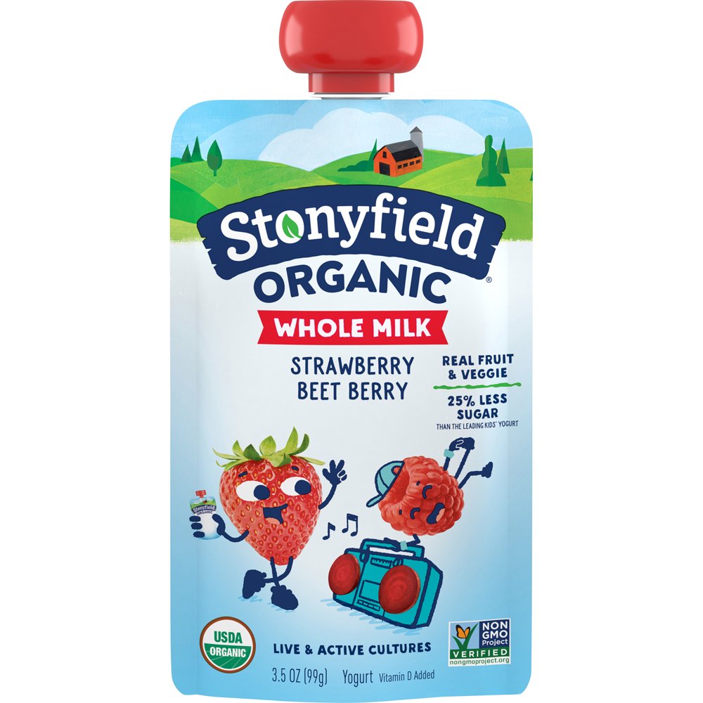 Stonyfield Organic Kids Strawberry Beet Berry Whole Milk