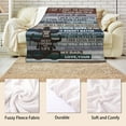 thumbnail image 3 of Personalized Blanket Gifts for Mom Dad, Cozy Fleece Sofa Throw Blankets for Christmas Anniversary Valentines Birthday Day (to Dad from Son-Blue, 60" x 50"), 3 of 5
