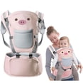 thumbnail image 1 of Cangurera Portabebé FINYQBET rosa Multifuncional con Asiento Transpirable para Niños de 0 a 40 Meses, 1 of 9
