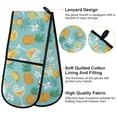 thumbnail image 4 of Dailycode Double Sided Oven Mitt with Loop Heat Resistant Kitchen Long Potholders 7" x 35" Pineapple Flower Coconut Drink, 4 of 6