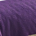 thumbnail image 3 of 2 Piece Dark Purple/Taupe Down Alternative Comforter Set Twin Size Bedding Includes Comforter and Pillow Sham for Kids/Girls/Teens bedroom dorm room- LOLA (Dark Purple/Taupe, Twin), 3 of 5