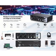 2x2 USB-C Audio Interface for PC/Mac Recording, 24-bit/192kHz, TS/XLR Inputs, Studio/Podcast/Streaming (Matte Black)