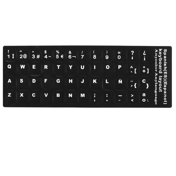 Desktop Laptop Spanish Keyboard Decal Protector Large Letters Sticker