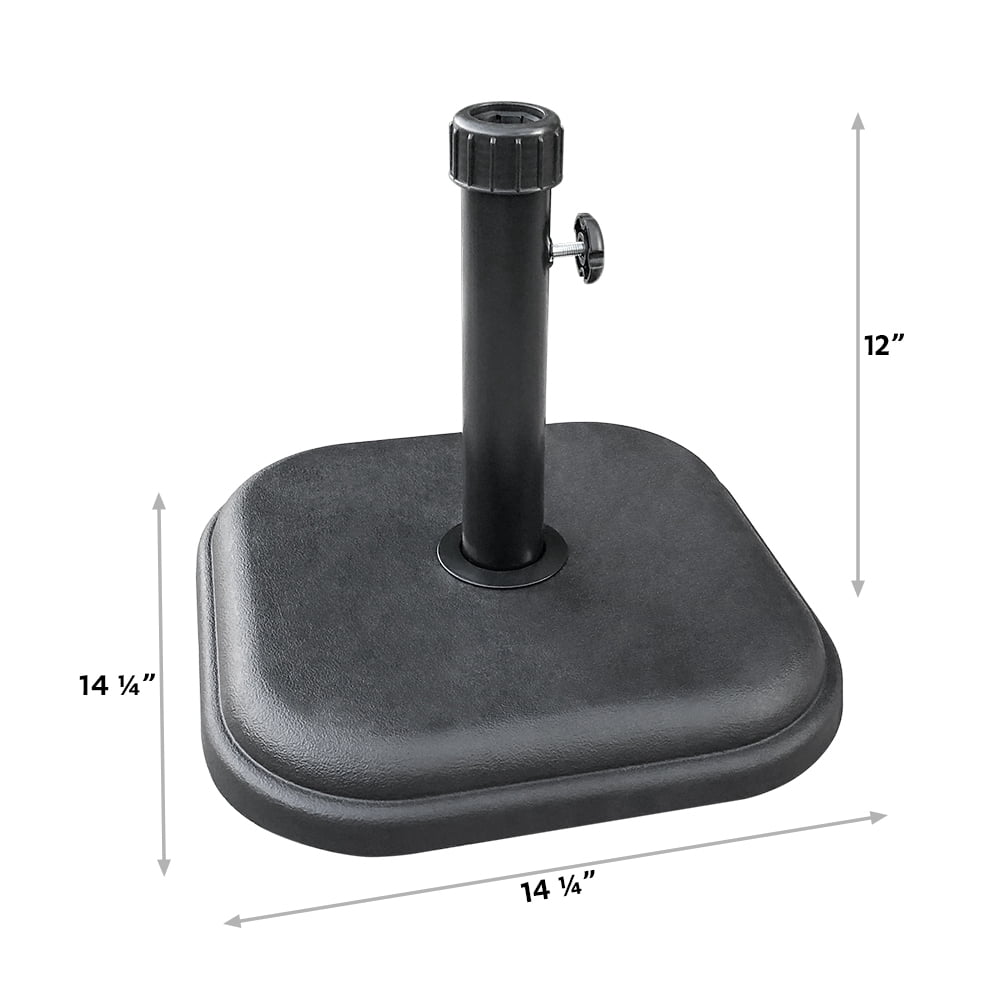 Abble 24 lbs Outdoor Patio Umbrella Base Designed to be Used with a Patio Table for Yard Garden Poolside in Black