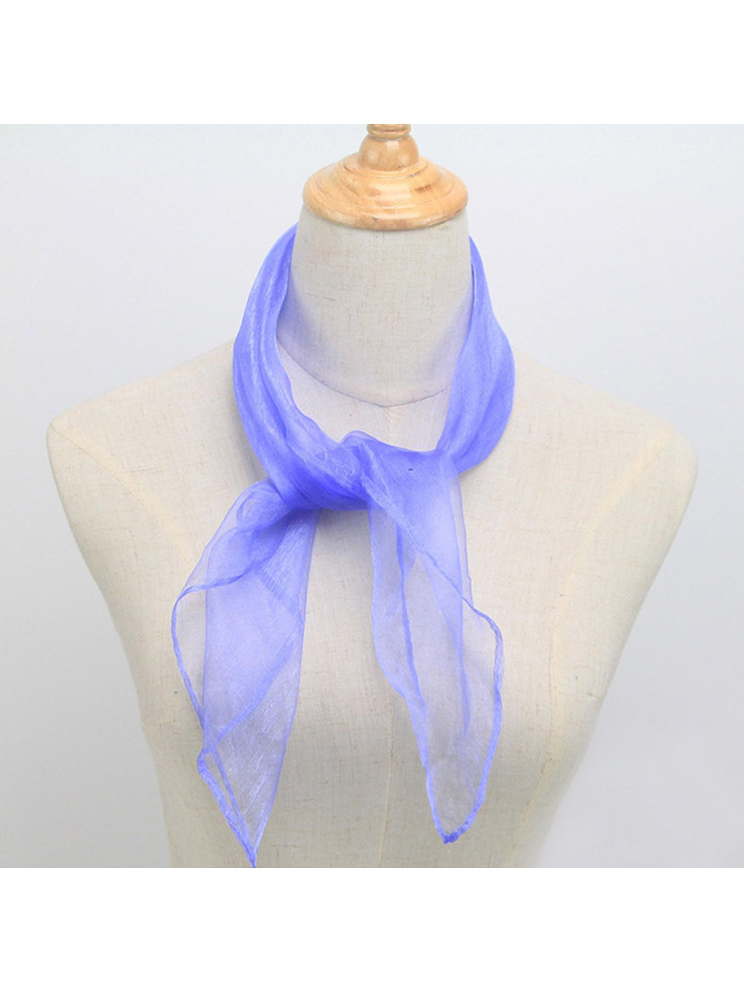 Candycolored Women Lady Scarf Dance Small Si lk Scarf Dance Solid