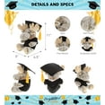 thumbnail image 2 of DolliBu Sitting Moose Graduation Plush Toy - Soft Graduation Stuffed Animal Dress Up with Gown & Cap with Tassel Outfit - Cute Congratulatory Graduation Gift - 11 Inches, 2 of 6