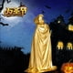 thumbnail image 1 of Disfraces de Halloween para niños, capa de bruja aterradora, sombrero, accesorios de disfraces de cosplay, traje con capa de pentagrama, ropa de actuación para niños 코스프레, 1 of 5