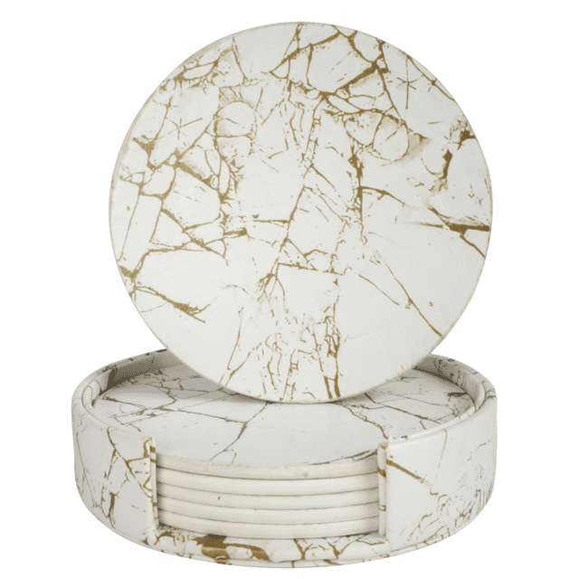 Posavasos de cuero Protección contra derrames para escritorio de mesa Posavasos de cuero duradero y antideslizante Ajuste común Zhivalor CPB-DE-WX781-7