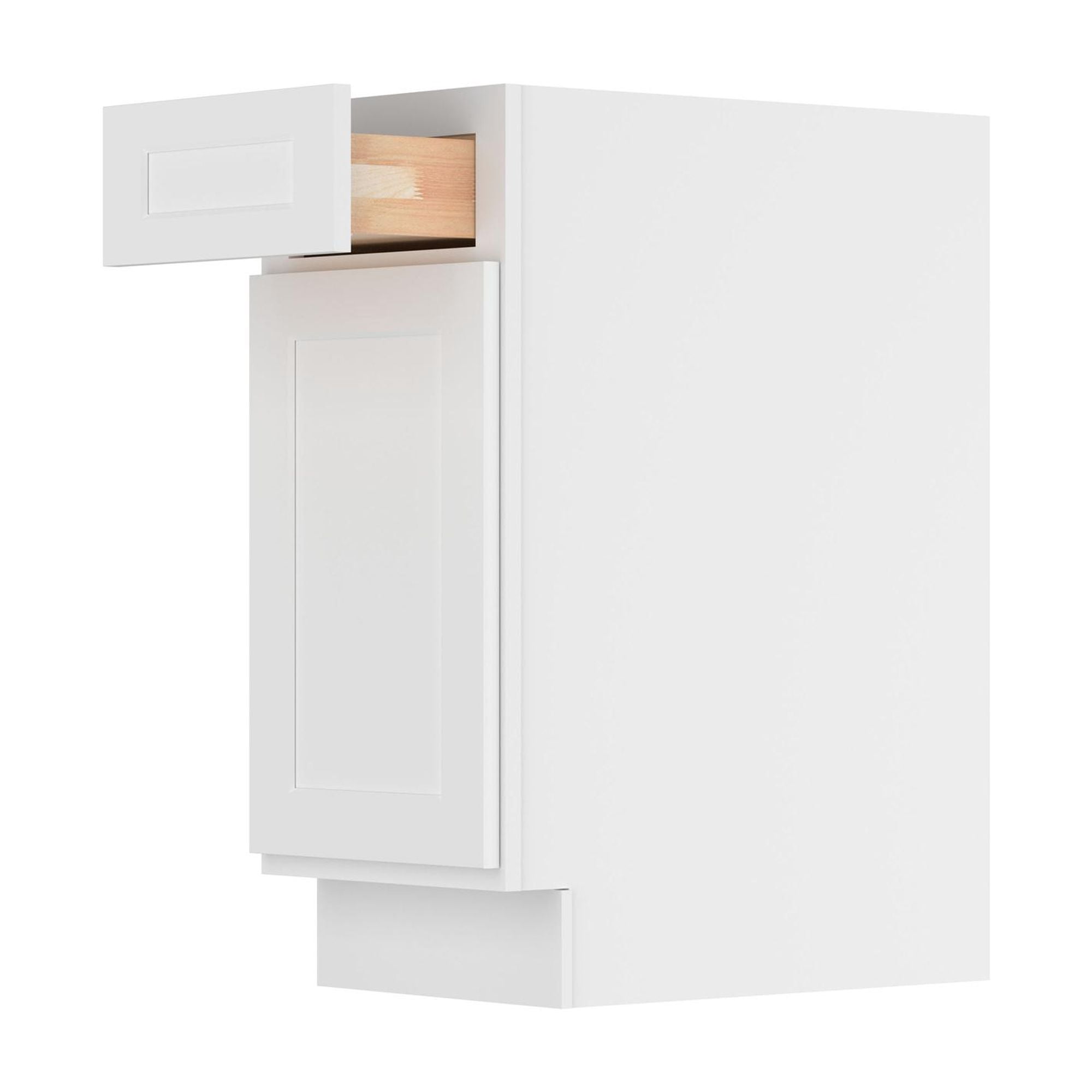 Furinno Shaker Drawer Base Kitchen Cabinet with 1-Door, Ready to Assemble, 24 D x 15 W x 34.5 H, White