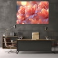thumbnail image 5 of Mudket Soft Peach Flower with Gold Glitter Canvas Wall Art, Floral Wall Decor, Framed Ready to Hang Artwork for Living Room Bedroom Bathroom - 12"L x 8"W, 5 of 10