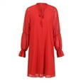 thumbnail image 4 of Women Dress V Neck Casual Loose Flowy Swing Shift Dresses, 4 of 8
