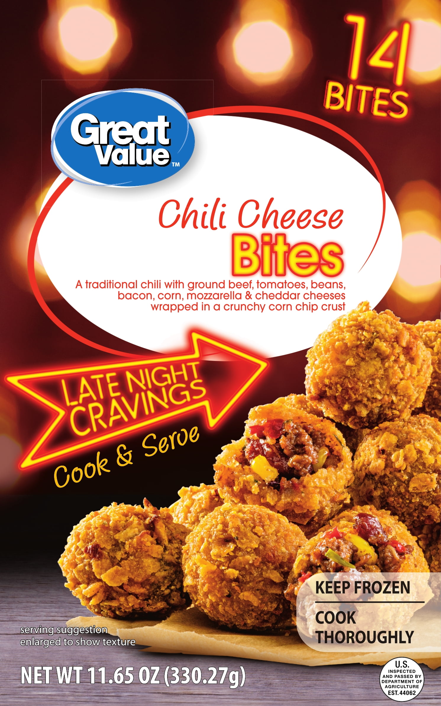 Great Value Chili Cheese Bites, 14 count, 11.65 oz