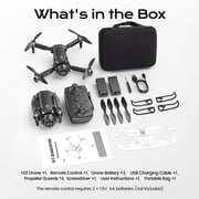 Drones for Kids with 1080P HD Camera, One-Key Takeoff/Landing, Foldable Wefone H21 with Brushless Motor and Optical Flow Hover, 2 Batteries, Black