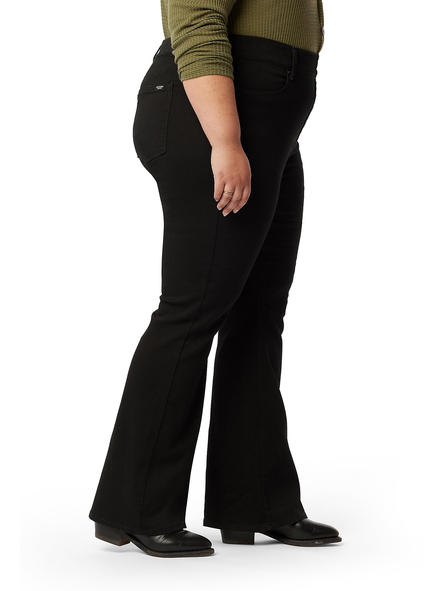 Levi Strauss Signature Women's and Women's Plus Shaping Perfect Pull On Flare Jeans, Sizes 2-28