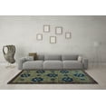 thumbnail image 3 of Ahgly Company Indoor Square Abstract Light Blue Modern Area Rugs, 6' Square, 3 of 4