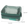 thumbnail image 2 of Unique Bargains 1 Pc Lightweight Square Mesh Makeup Bag for Business Travel Nylon Green, 2 of 6