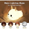 thumbnail image 2 of Led Night Light Kids Lamp Cute Bunny Baby Night Light, Warm White & 7 Colour Breathing Dual Light Mo, 2 of 5