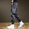 thumbnail image 2 of Pantalones multibolsillos estilo coreano para hombre, estilo informal, Y2k, estilo vintage, estilo Harajuku, de lujo, estéticos, tecnológicos, pantalones cargo para hombre, 2 of 5