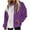 Purple, variant on Yangnuo Womens Trendy Color Blocked Loose Hoodies 2025 Women's Fashionable Loose Casual Long Sleeved Sweatshirt Hooded Pocket Hoodie Solid Color Top
