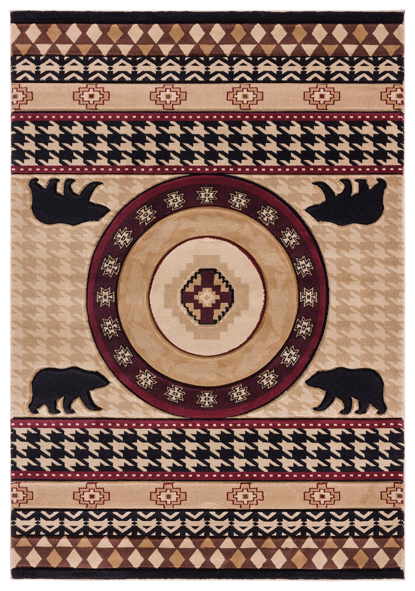 United Weavers Rustic Forest Benson Lodge Animal Area Rug, Beige, 7'10" x 10'6"