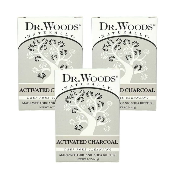 Jabón Dr. Woods, limpiador profundo de poros, carbón activado, 150 ml