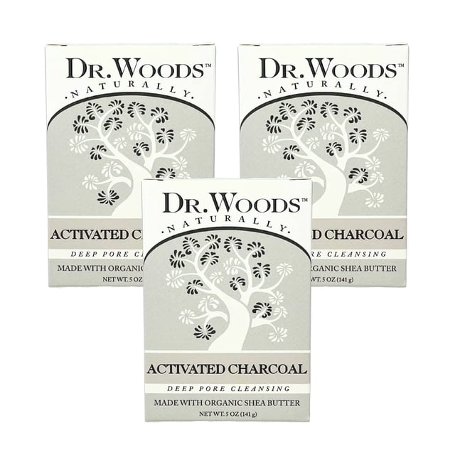 Jabón Dr. Woods, limpiador profundo de poros, carbón activado, 150 ml
