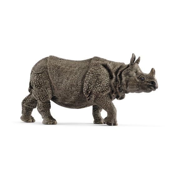 Schleich Wild Life - Indian Rhinoceros Animal Figurine - Durable Rhino Figure - Kids Ages 3 