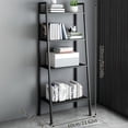 thumbnail image 6 of 4-Tier Industrial Ladder Bookcase - 23.62" Wide Metal Frame Open Shelf, No Assembly, Sturdy Storage Rack for Home Office/Living Room, 6 of 7